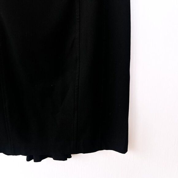 Express Black Pleated Accordion Detail Pencil Business Skirt Size 2 - Picture 3 of 8